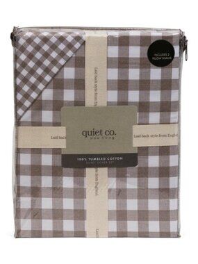QUIET CO Cotton Gingham Duvet Set